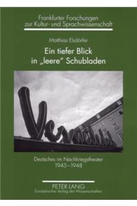 Ein Tiefer Blick in «Leere» Schubladen