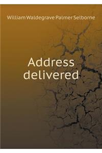 Address delivered