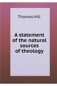 A Statement of the Natural Sources of Theology