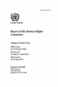 Report of the Human Rights Committee (Gen Assembly Official Record)