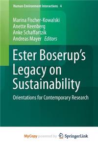 Ester Boserup's Legacy on Sustainability