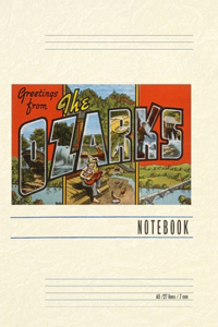 Vintage Lined Notebook Greetings from the Ozarks