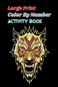 Large Print Color By Number Activity Book