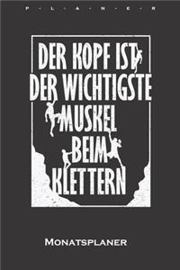 Der Kopf ist der wichtigste Muskel beim Klettern Monatsplaner
