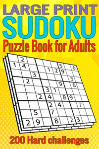 Large print Sudoku Puzzle book for adults