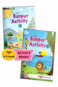 Target Publications Blossom Bumper Activity Books For Kids In English | 3 To 5 Year Old Children | 110 Activities Like Tracing, Colouring, Set Of 2 [Paperback] Content Team At Target Publications