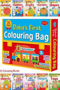 Baby'S First Colouring Bag (Pre-School Books) | Gift Bag For Kids Set Of 10 Colouring Books