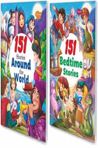 Sawan Set Of 2 Story Books 151 Series (Around The World & Bedtime)