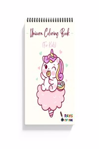 Rays Of Ink Unicorn Coloring Book For Kids | Ideal Gift For 4-9 Years Old | Fun Children'S Coloring Book | Recycled 120 Gsm Thick Paper