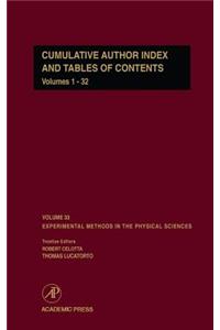 Cumulative Author Index and Tables of Contents Volumes1-32