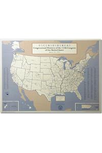 Congressional Districts of the 112th Congress of the United States (Wall Map)