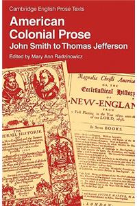American Colonial Prose