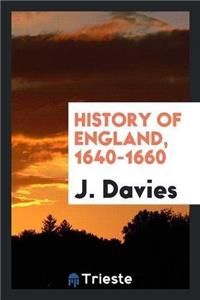 History of England, 1640-1660