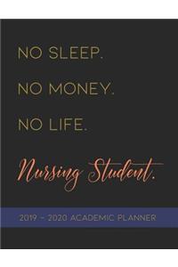 No Sleep. No Money. No Life. Nursing Student.