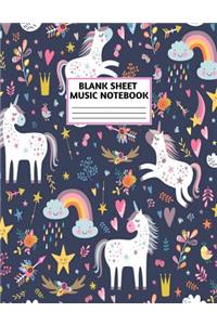 Blank Sheet Music Notebook