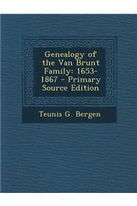 Genealogy of the Van Brunt Family