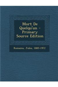 Mort De Quelqu'un