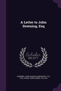 A Letter to John Downing, Esq