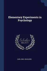 Elementary Experiments in Psychology
