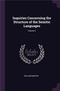 Inquiries Concerning the Structure of the Semitic Languages; Volume 2