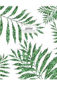 Dot Grid Journal - Tropical Greenery Minimalist Design: (Diary, Notebook) 8.5 x 11