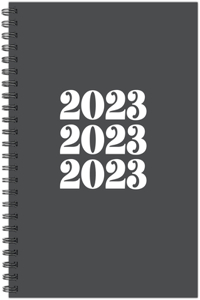 Retro Charcoal 6.5 X 8.5 Softcover Weekly Planner