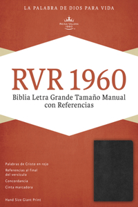 RVR 1960 Biblia Letra Grande Tamaño Manual, negro imitación piel con índice