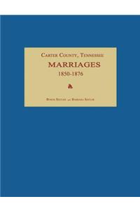 Carter County, Tennessee, Marriages 1850-1876