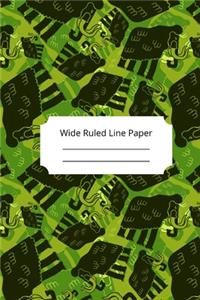 Camouflage Art Theme Wide Ruled Line Paper