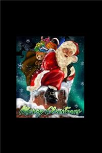 Merry Christmas Cute Santa Claus Holiday Notebook