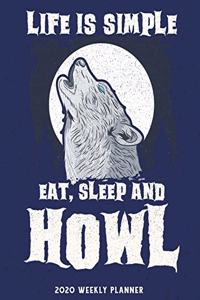 Wolf Weekly Planner 2020 dated with to do notes