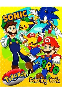 Sonic, Mario, Pokemon Coloring Book