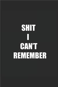 Shit I Can't Remember