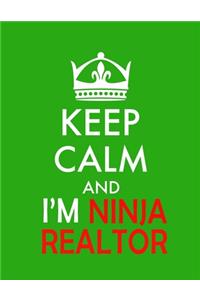 keep calm and i'm ninja realtor Notebook (Paperback, Green Cover)