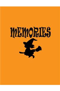 Notebook MEMORIES - Large (8.5 x 11 inches) - 120 Pages- Orange Cover
