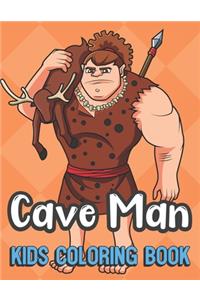 Cave Man Kids Coloring Book