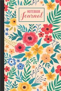 Pink and yellow Floral Fantasy Notebook Journal