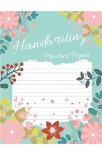 Handwriting Practice Paper for Girls