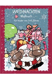 Weihnachten Malbuch für Kinder von 3-8 Jahren