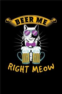 Drinking Notebook Beer Me Right Meow
