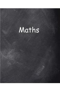 School Composition Book Maths Chalkboard Style 200 Pages