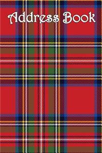 Address Book: Tartan, Royal Stewart -Bespoke, Personalised Address Book. Contact Us If You Would Like Your Own Image, Name or Other Text on a Book.