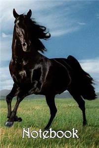 Notebook: Horse Black - Bespoke, Personalised Notebook. Contact Us If You Would Like Your Own Image, Name or Other Text on a Book.