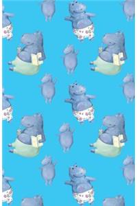 Bullet Journal Cute Hippos Pattern