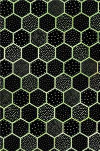 Bullet Journal Notebook Polka Dots and Hexagons Pattern 4