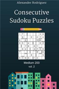 Consecutive Sudoku Puzzles - Medium 200 vol. 2