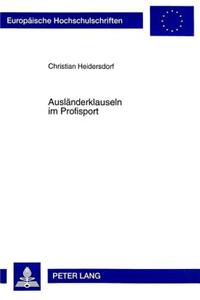 Auslaenderklauseln Im Profisport