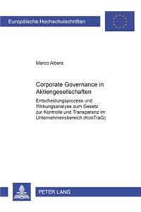 Corporate Governance in Aktiengesellschaften
