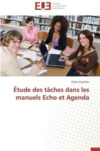 Étude Des Tâches Dans Les Manuels Echo Et Agenda