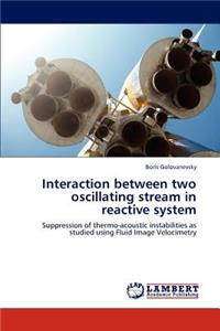 Interaction between two oscillating stream in reactive system